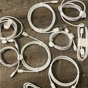 White USB Charging Cables